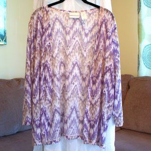 Alfred Dunner | Mesh Cardigan | Quarter Sleeve